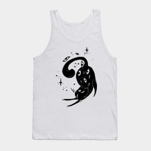 Black Cat With Stars Tank Top